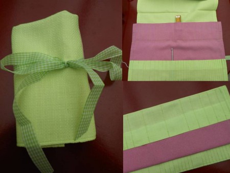 015 haaknaaldenetui met vele extra opbergmogelijkheden op bestelling te maken. Prijs 12,50 euro.